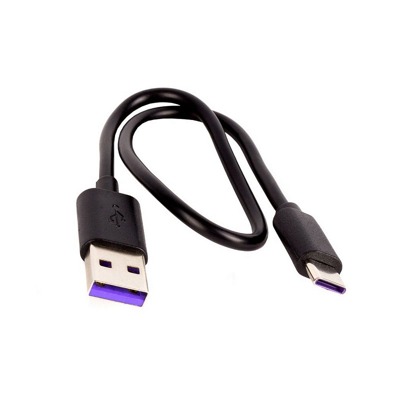 Кабель ColorWay USB - USB Type-C (M/M), 2.4 А, 0.3 м, Black (CW-CBUC059-BK)