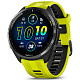 Спортивные часы Garmin Forerunner 965 Carbon Gray DLC Titanium Bezel with Black Case and Amp Yellow/Black Silicone Band