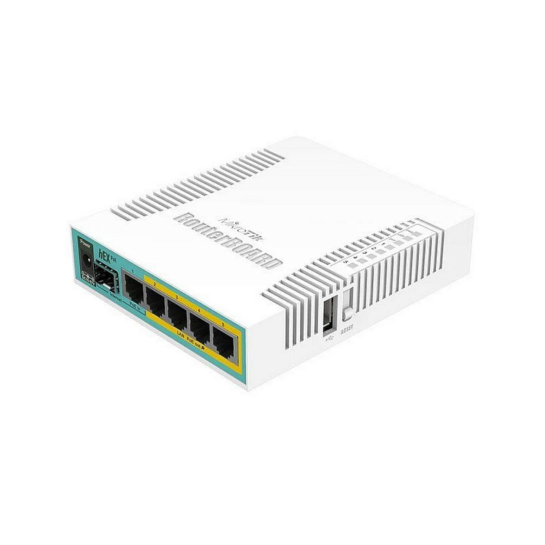 Роутер (маршрутiзатор) Маршрутизатор MIKROTIK RouterBOARD RB960PGS hEX PoE (800MHz/128Mb, 1xUSB, 5х1000Мбит, Passive PoE)