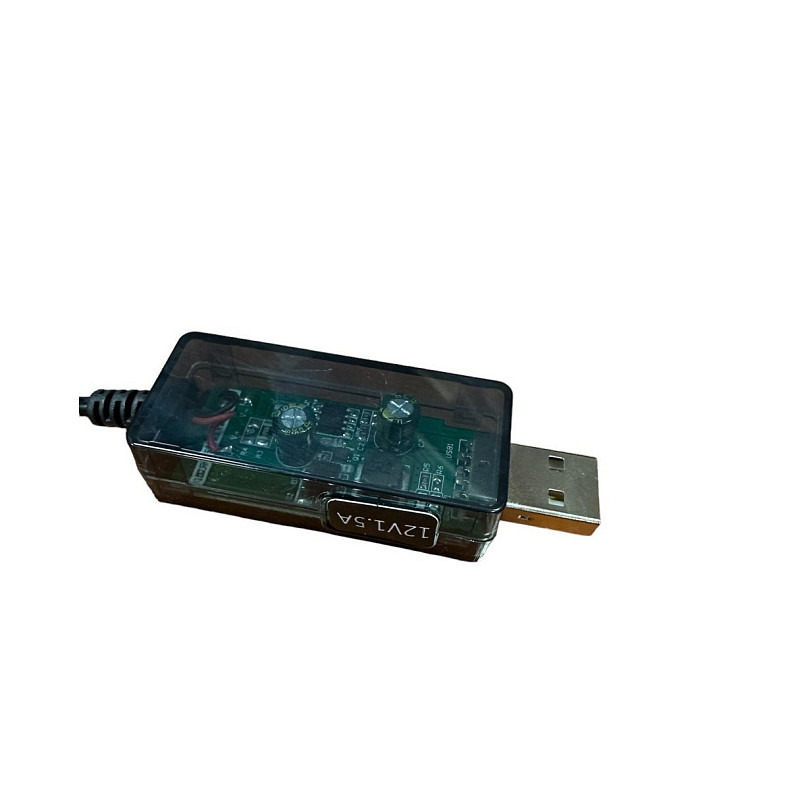 Адаптер XoKo USB-DC (M/M), 5/12В, 0.8 м, Black (DC-5-12-1,5A)