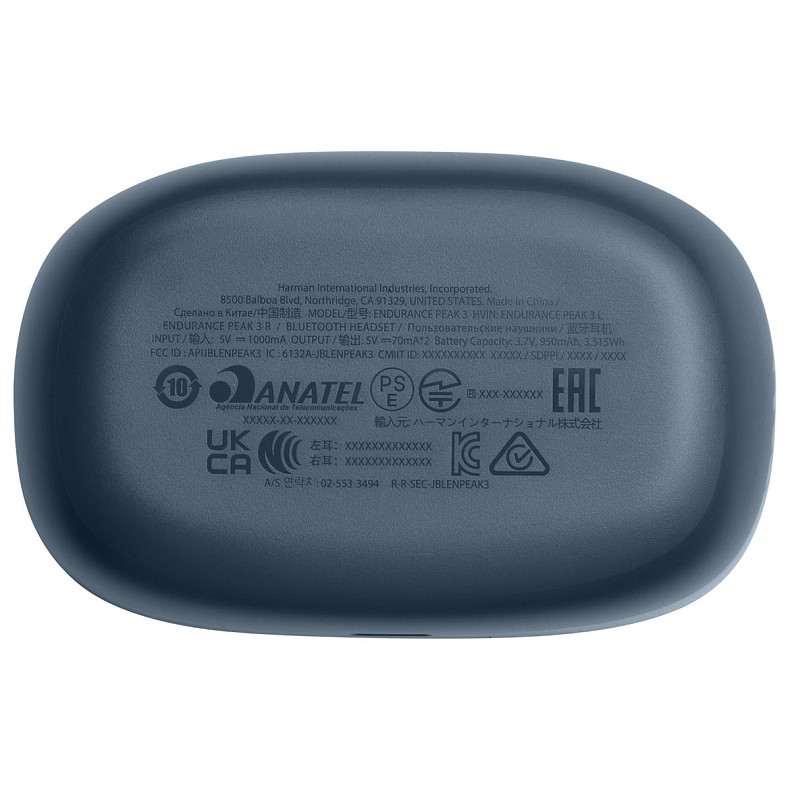 Наушники TWS JBL Endurance Peak 3 Blue (JBLENDURPEAK3BLU)