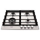 Варочная поверхность Whirlpool газовая на стекле, 60см, чугун, конфорка с двойным рядом пламени, нерж.
