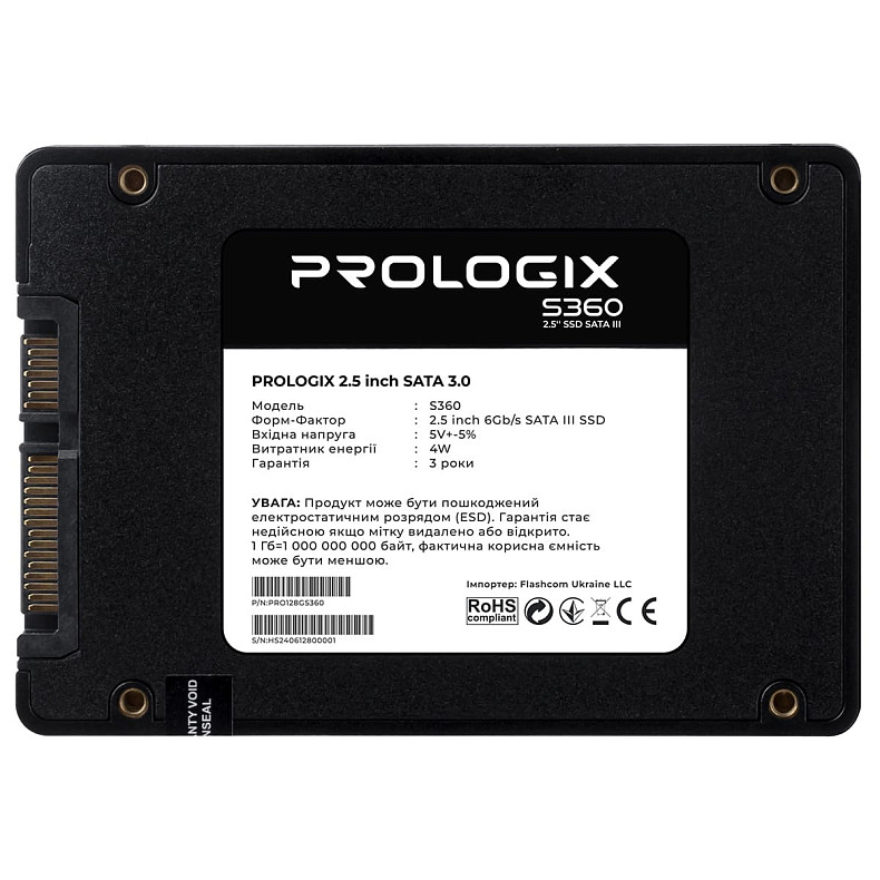 SSD диск 128GB Prologix S360 2.5" SATAIII TLC (PRO128GS360)