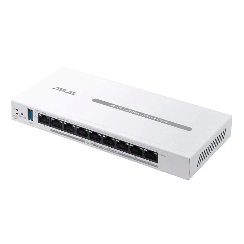 Маршрутизатор ASUS ExpertWiFi EBG19P 8xGE LAN (8xPoE), 1xGE WAN, 1xUSB 3.2, 123W, BT