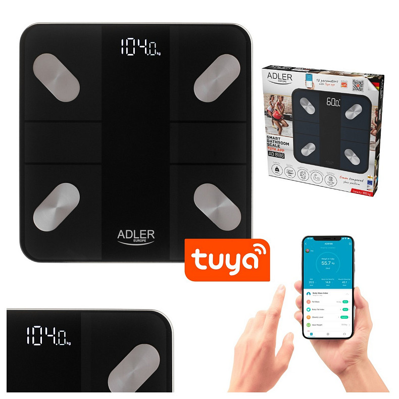 Ваги напольні Adler AD 8186 black