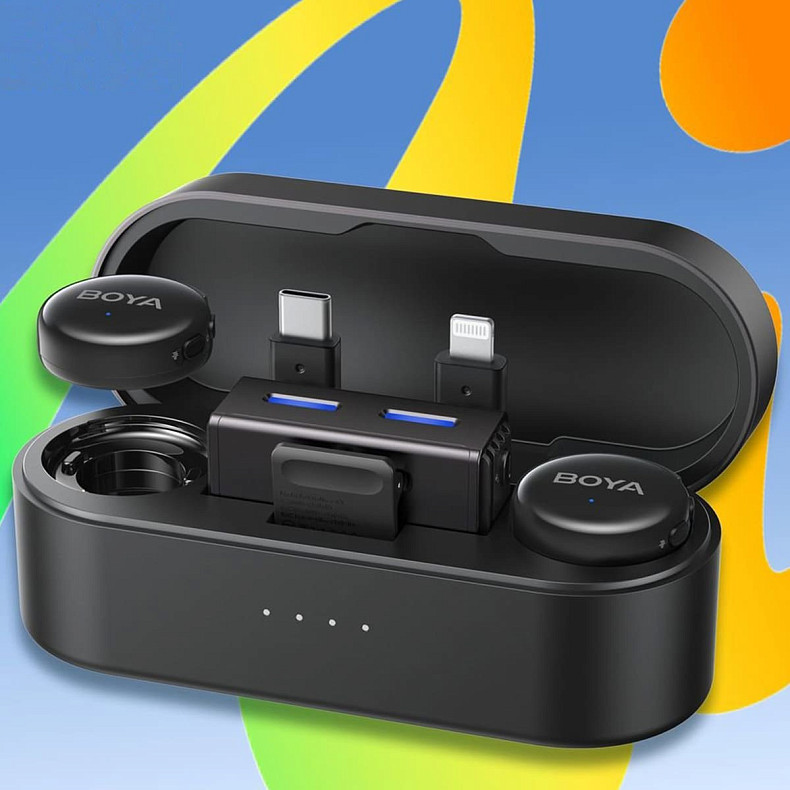 Бездротовий мікрофон BOYA LINK 3-01 Type-C/TRS/Lightning Black
