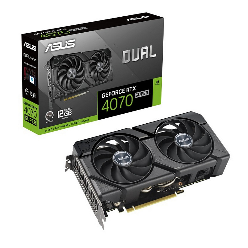 Відеокарта GF RTX 4070 Super 12GB GDDR6X Dual Evo Asus (DUAL-RTX4070S-12G-EVO)