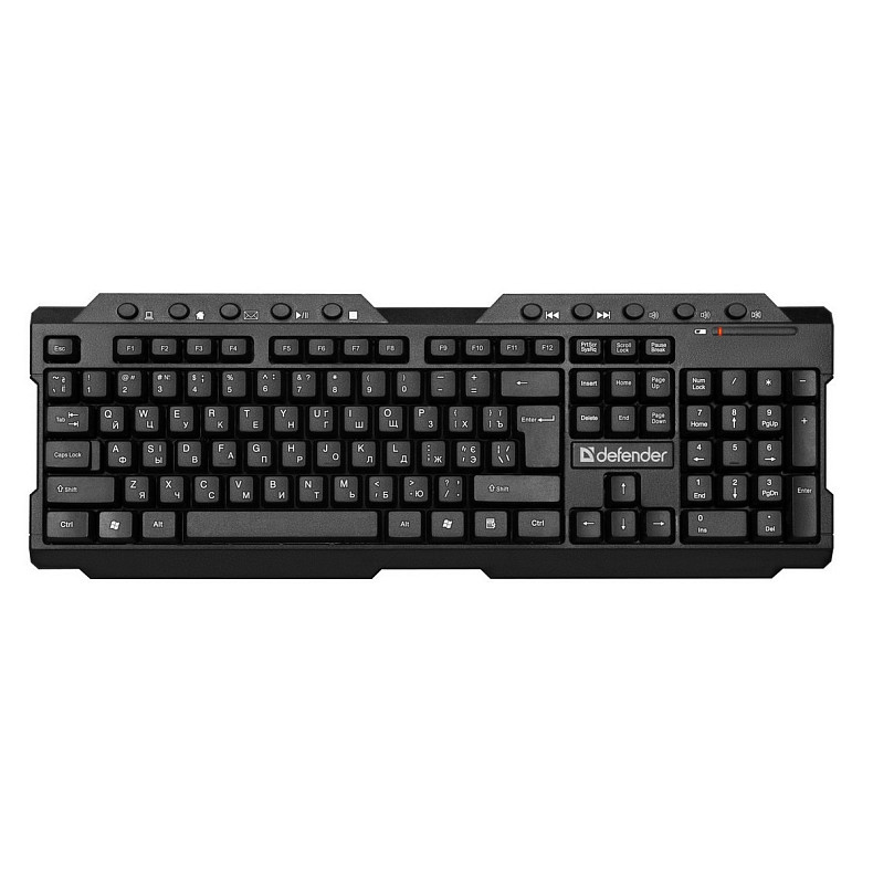Клавиатура Defender (45189) Element HB-195 USB UKR черный, беспроводная