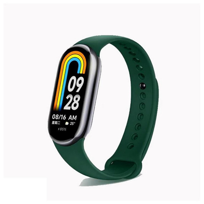 Силіконовий ремінець BeCover для Xiaomi Mi Smart Band 8 Dark Green (709384)