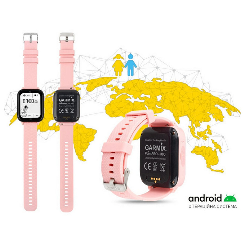 Дитячий смарт-годинник Garmix PointPRO-300 4G/GPS/WiFi Pink