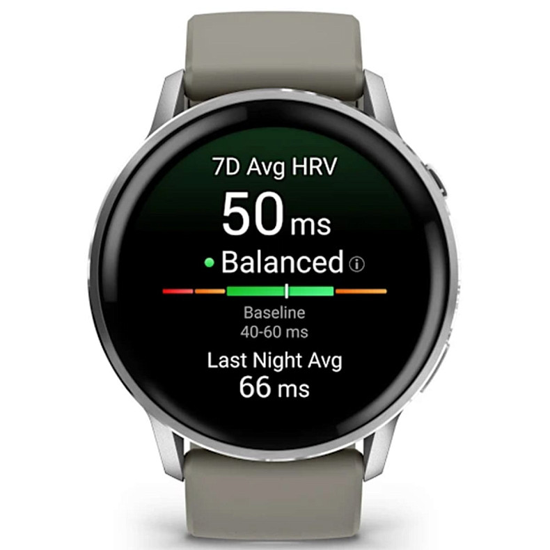 Смарт-часы GARMIN Venu 4 45 mm Silver with Silver Gray Silicone Band (010-03014-01)