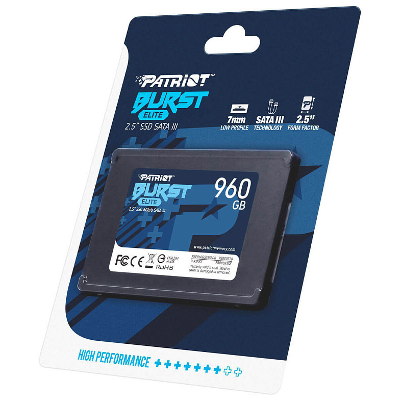 SSD диск Patriot Burst Elite 960GB 2.5" SATAIII TLC (PBE960GS25SSDR)