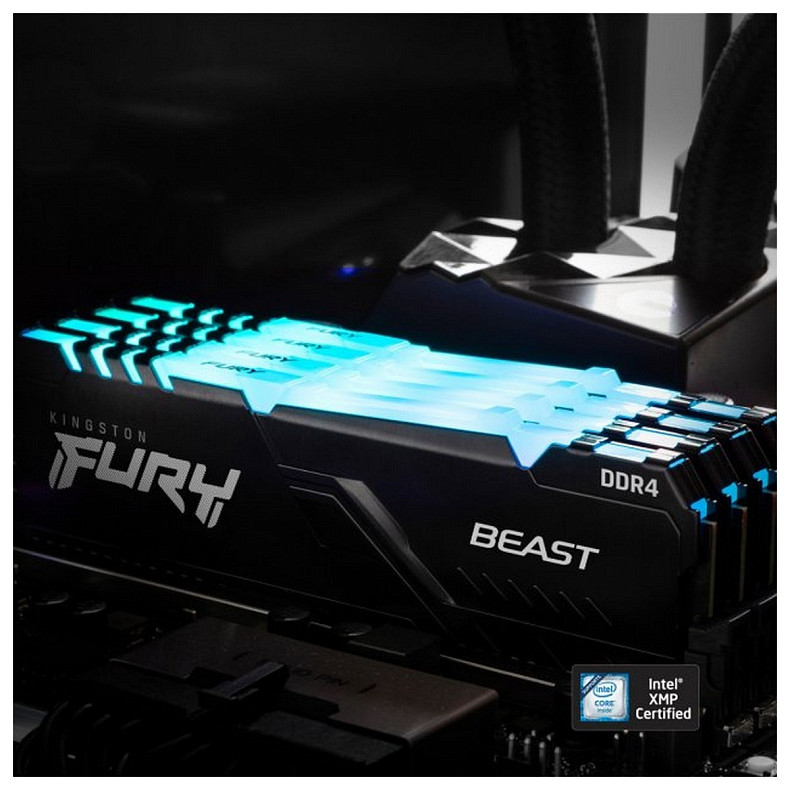 ОЗП Kingston DDR4 16GB 3200 FURY Beast RGB (KF432C16BBA/16)