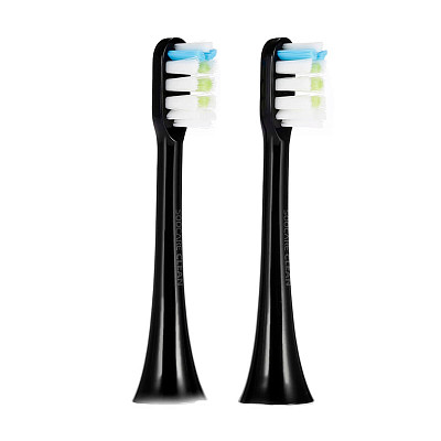 Набор сменных щеток-насадок Soocas General Toothbrush Head for X1/X3/X5 Black (2шт/упаковка) (BH01B)