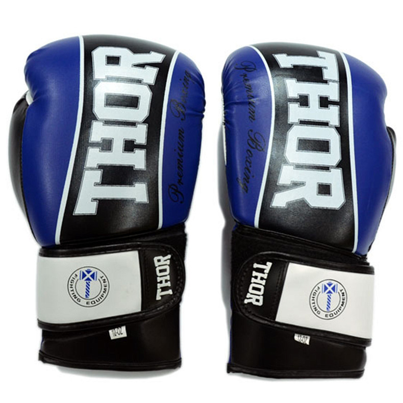 Перчатки боксерские THOR THUNDER 16oz /PU /синие