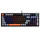 Клавіатура ігрова механічна XTRIKE ME GK-987 UA 96кл.+регулятор, RGB, USB, чорно-сіра