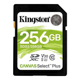 Карта пам'яті SDXC 256GB UHS-I/U3 Class 10 Kingston Canvas Select Plus R100/W85MB/s (SDS2/256GB)