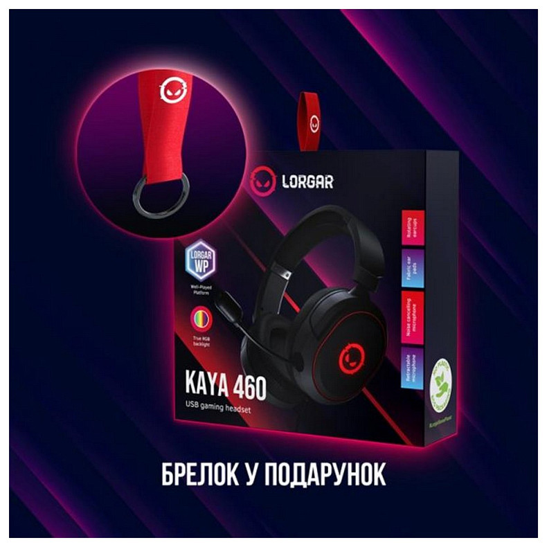 Гарнітура Canyon Lorgar Kaya 460 Gaming RGB USB Black (LRG-GHS460)