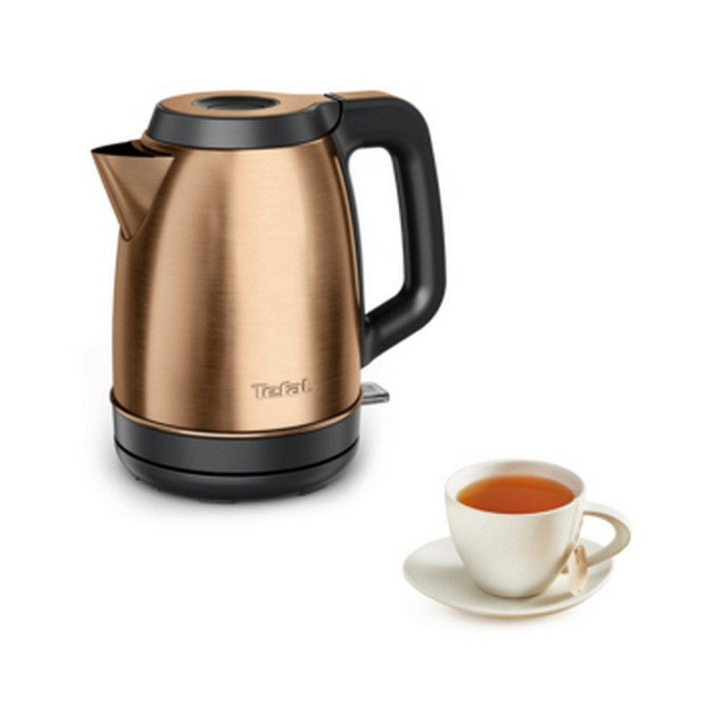 Електрочайник Tefal Coppertinto 1.7л, Strix, нержавіюча сталь, бронзовий