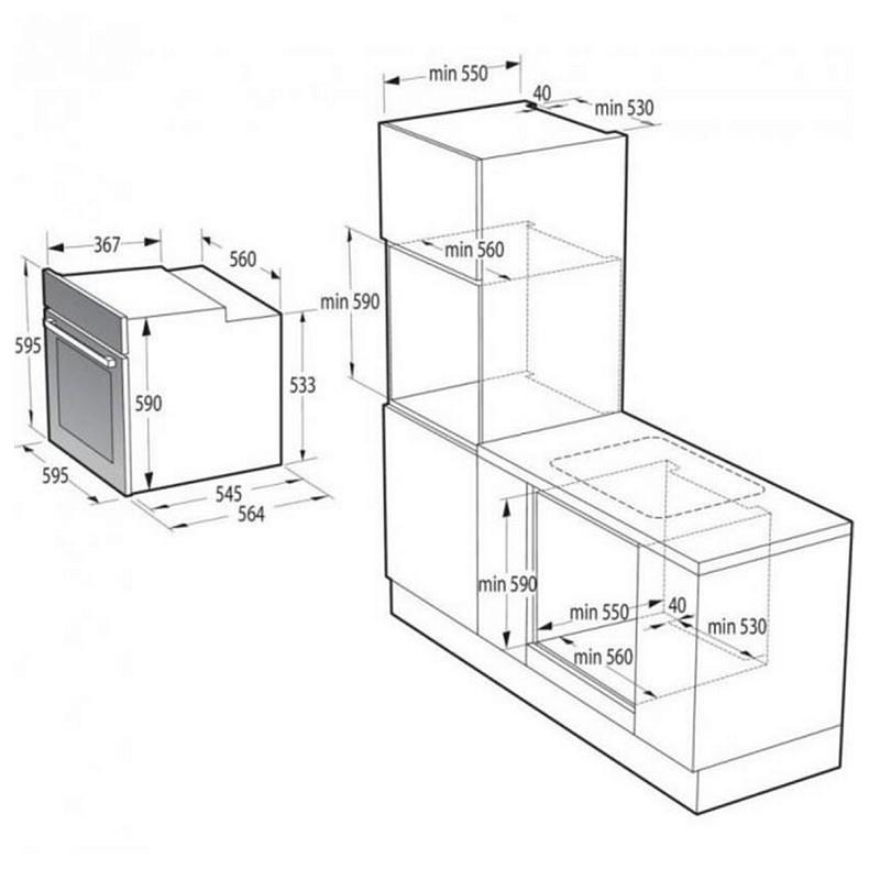 Духова шафа Gorenje BO6727E03WG