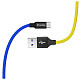 Кабель ColorWay USB-microUSB, 2.4А, 1м, Blue/Yellow (CW-CBUM052-BLY)