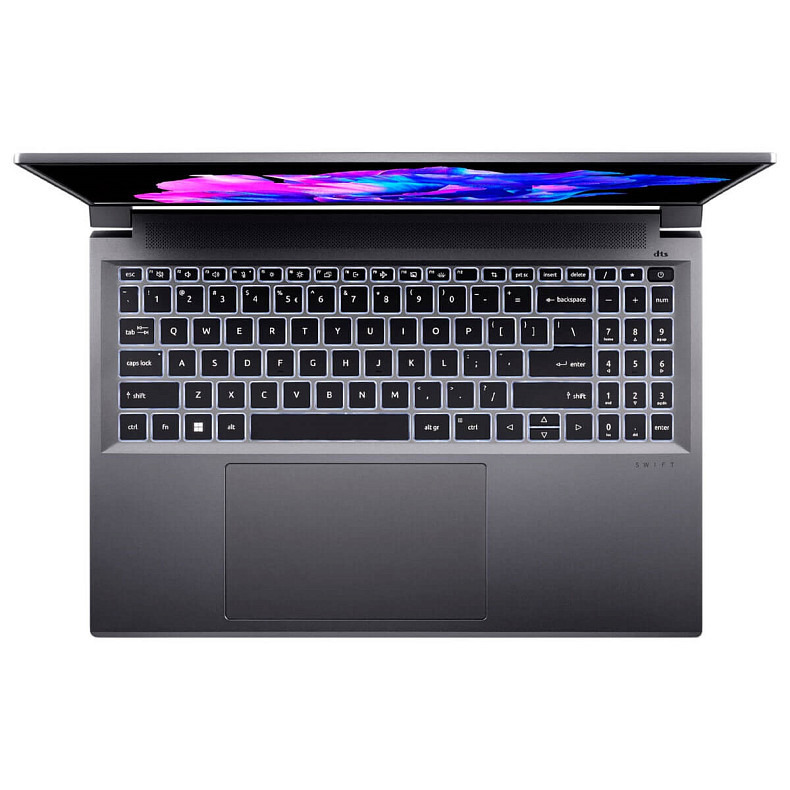 Ноутбук Acer Swift X SFX14-72G 14.5" 2.8K OLED, Intel U7-155H, 32GB, F1TB, NVD4060-8, Win11, сірий