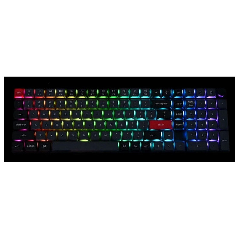 Клавіатура Keychron K17 Pro 100Key Gateron MX 2.0 Brown WL/BT/USB-A QMK RGB чорний