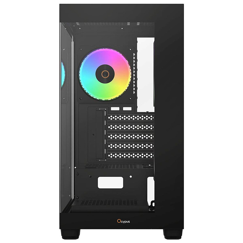 Корпус Ocypus GAMMA C52 W/O PSU, BK ARGB mATX (GAMMA-C52-BKD300XX-GL)