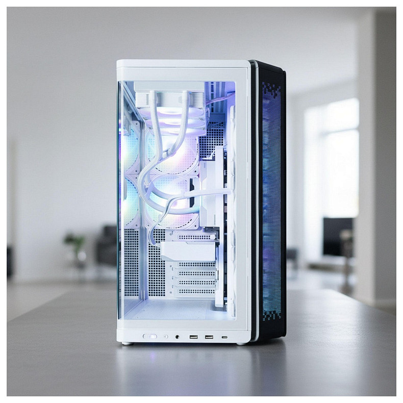 Корпус Zalman P60 без БЖ, 2xUSB3.0, 1x Type C, 3x120мм ARGB Reverse, 2x120мм ARGB, VGA 435мм, LCS re