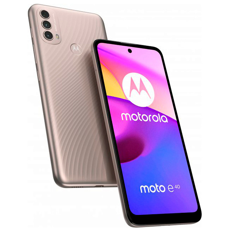 Смартфон Motorola Moto E40 4/64GB Dual Sim Pink Clay (PAVK0004UA)