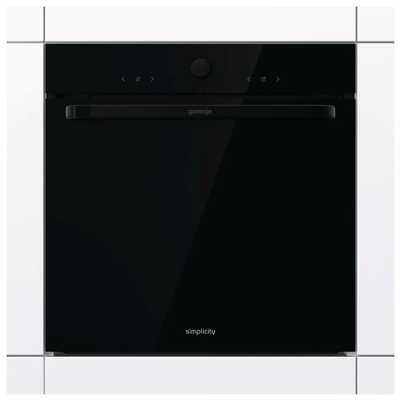 Духова шафа Gorenje електрична, 77л, A, пара, дисплей, макс.темпер.-300, чорний