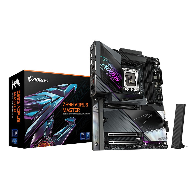 Материнська плата GIGABYTE Z890 AORUS MASTER s1851 Z890 4xDDR5 M.2 USB Type-C Wi-Fi BT ATX