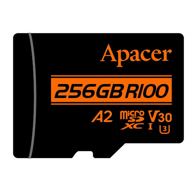 Карта пам'яті MicroSDXC 256GB UHS-I/U3 Class 10 Apacer (AP256GMCSX10U8-R) + SD адаптер