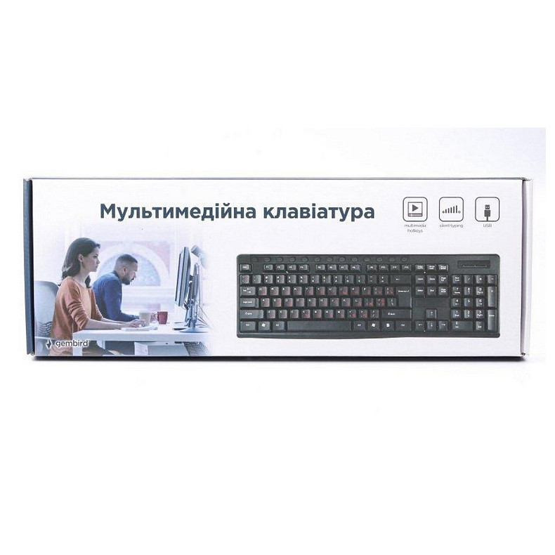 Клавиатура Gembird KB-UM-107-UA Ukr Black USB