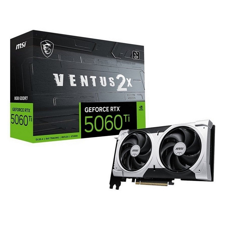 Відеокарта MSI Ventus 2X Plus GF RTX 5060 Ti 8GB GDDR7 (GeForce RTX 5060 Ti 8G VENTUS 2X PLUS)