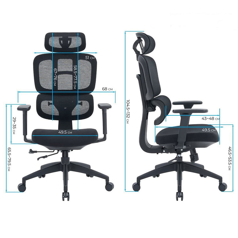 Офисное кресло OfficePro Skyline OC580-B-B-B