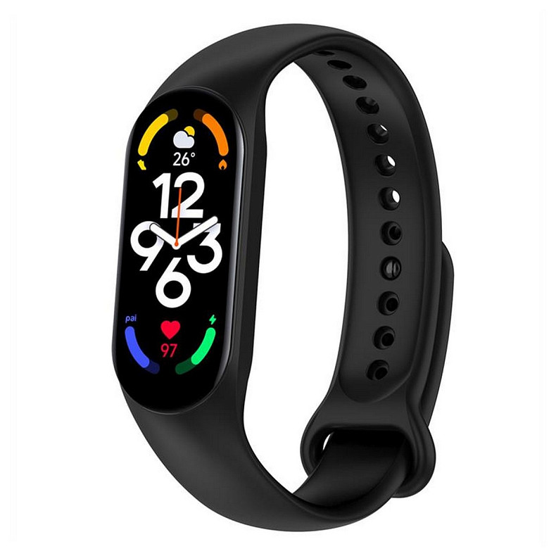 Силіконовий ремінець BeCover для Xiaomi Mi Smart Band 7 Black (707476)