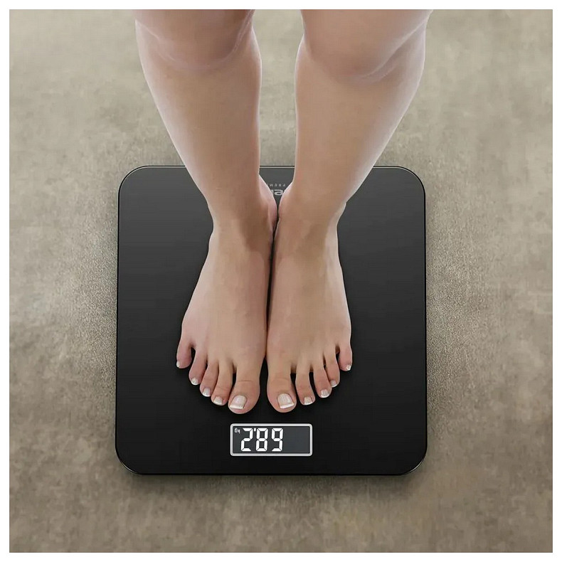 Ваги Tefal підлогові Premiss, 160кг, AAAx2 в комплекті, скло, чорний