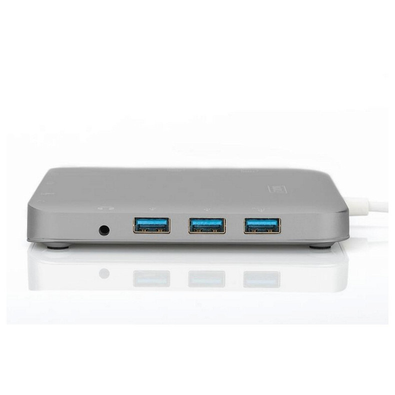 Хаб DIGITUS USB-C > HDMI/VGA/miniDisplayPort/3xUSB-A/USB-C/SD/MicroSD/RJ54/Audio