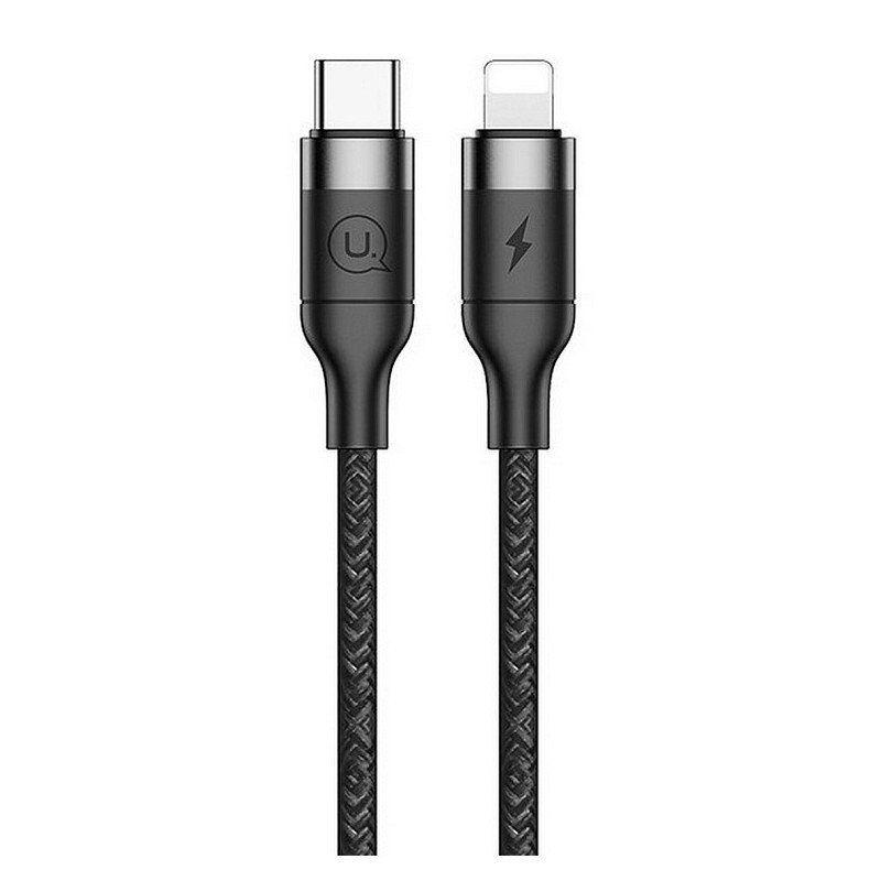 Кабель Usams US-SJ350 USB Type-C - Lightning, 1.2 м, Black (SJ350USB01)