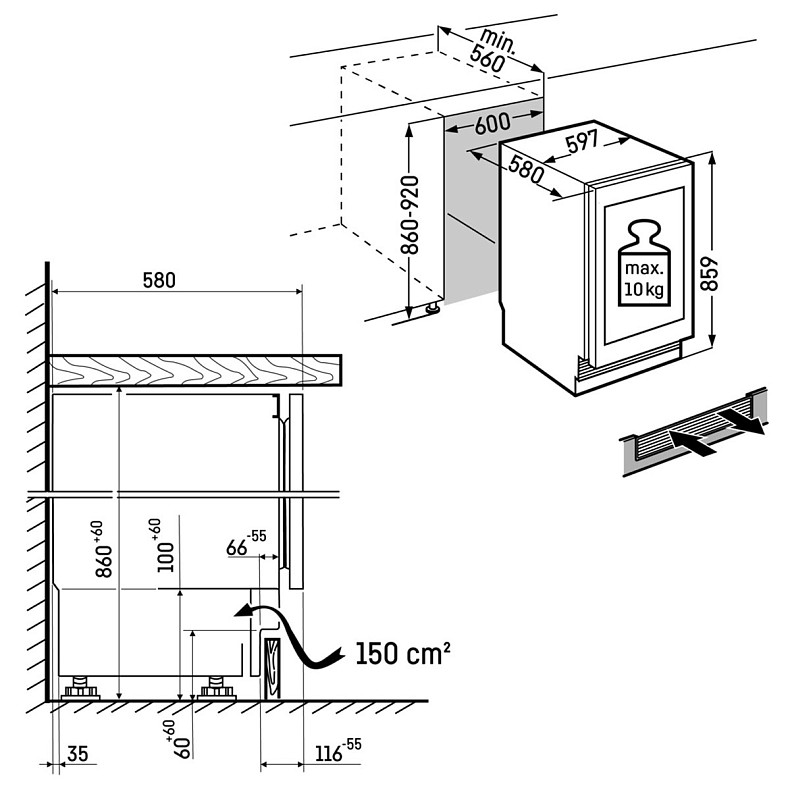 Встраиваемый винный шкаф Liebherr UWgbi 3782