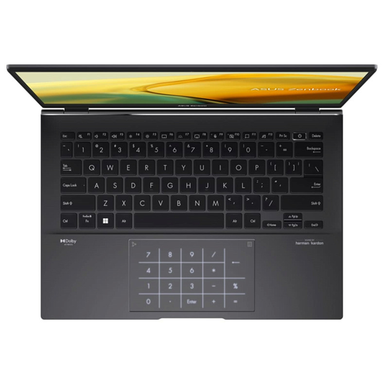 Ноутбук ASUS Zenbook 14 UM3402YA-KP751 14" WQXGA IPS, AMD R5-7430U, 16GB, F1TB, UMA, NoOS, Черный