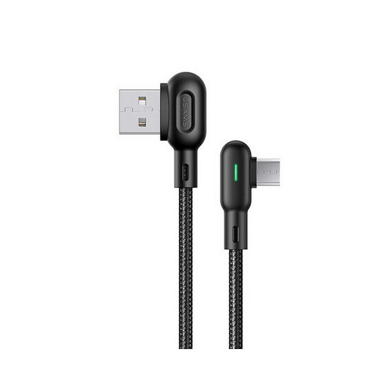 Кабель Usams US-SJ458 USB - Micro USB, 1.2 м, Black (SJ458USB01)