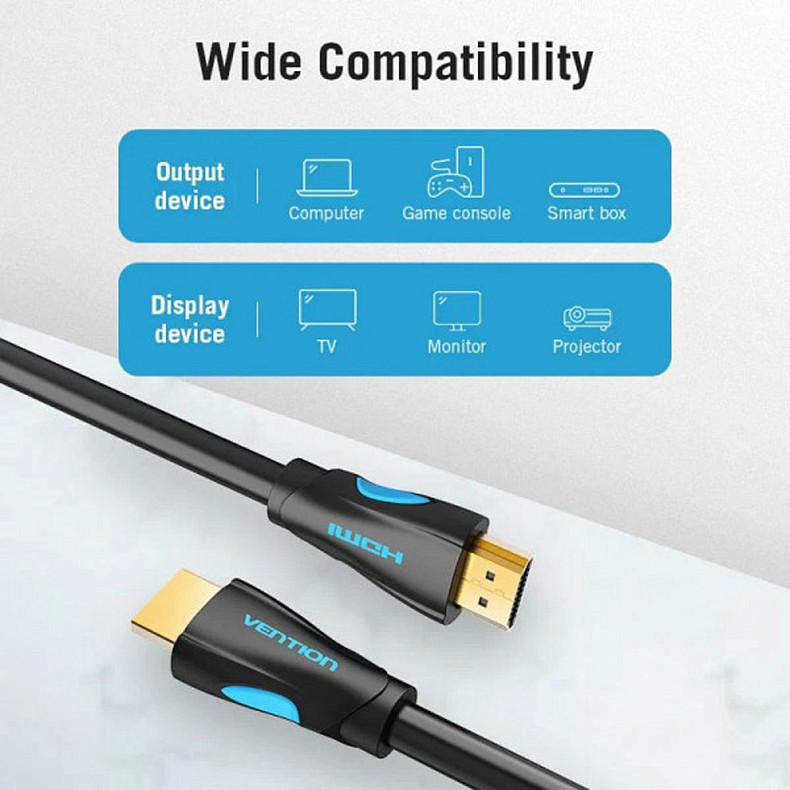 Кабель HDMI M-M,15.0 м, V2.0, 4K 30Гц, PVC Vention