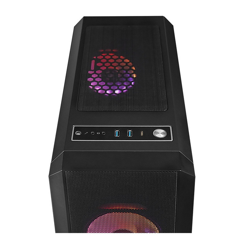 Корпус Chieftec SCORPION 4 GL-04B-UC-OP 4x120mm A-RGB, USB-C, ATX, без БЖ, Black