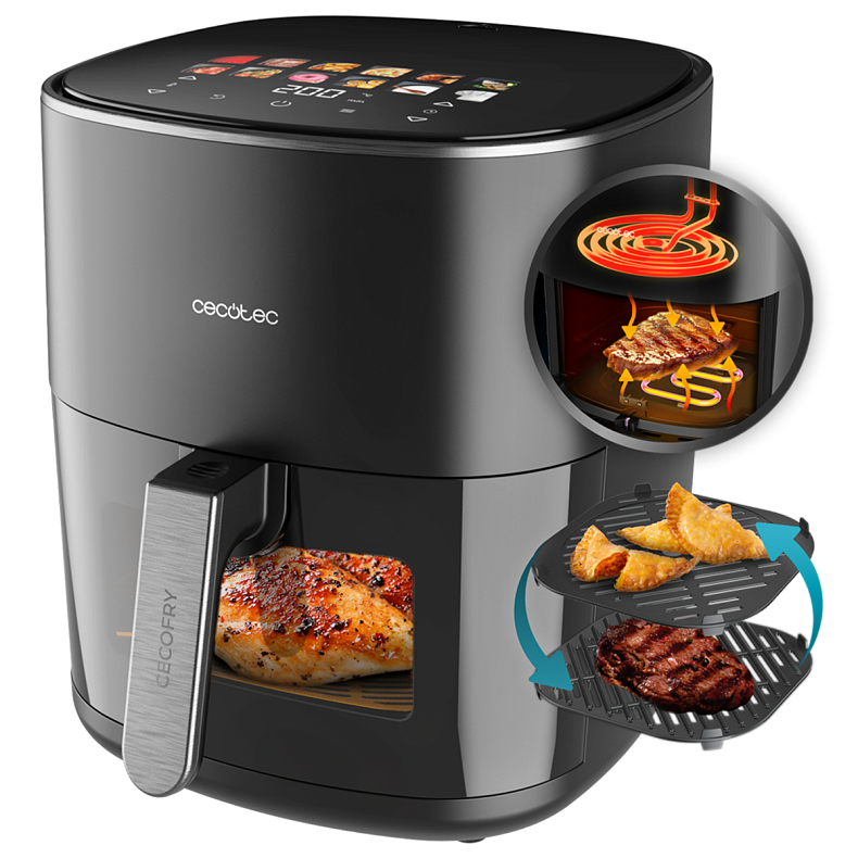 Мультипечь CECOTEC Cecofry&Grill Duoheat 6500 -- Уценка