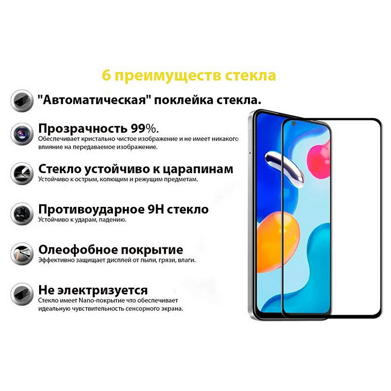 Защитное стекло BeCover для Xiaomi Redmi Note 11S 5G/Poco M4 Pro 5G Black (707500)