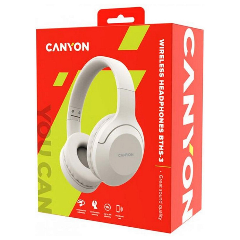 Bluetooth-гарнітура Canyon BTHS-3 Beige (CNS-CBTHS3BE)