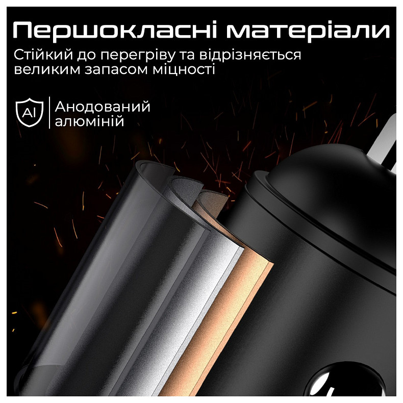 Автомобильное зарядное устройство Promate Bullet-PD40 Black