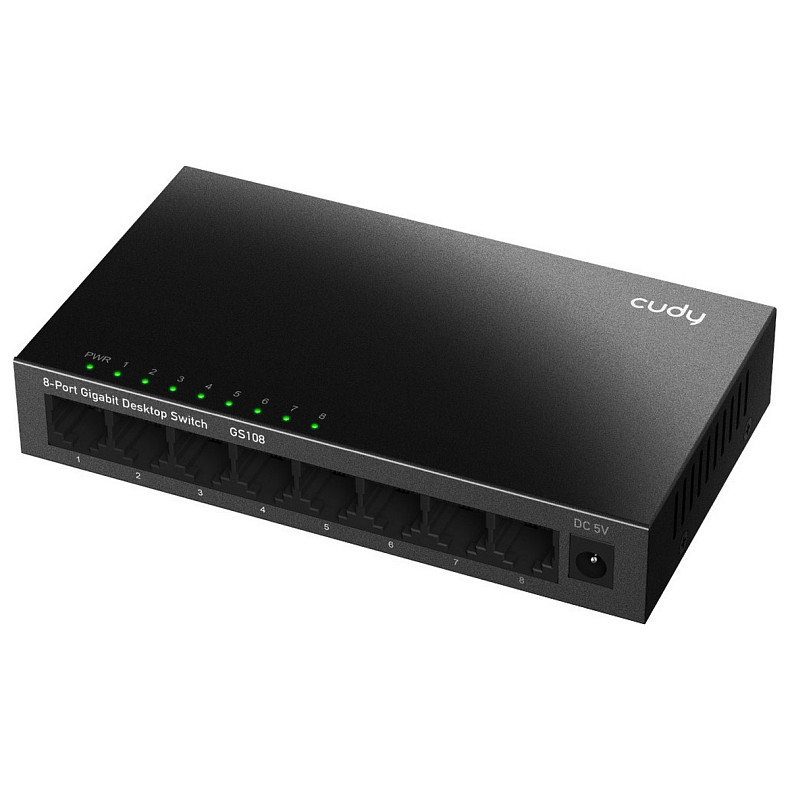 Коммутатор Cudy GS108, 8 портовый Gigabit Metal Desktop Switch